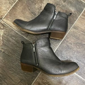 Lucky Brans Pewter Grey Booties 7.5W